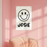 Custom Name Smiley Face Canvas Banner