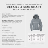 Tiffin Columbian Tornadoes Pennant Flag Navy Youth Unisex Hooded Sweatshirt