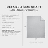 NWO Rampage Port & Co™ Oversized Core Fleece Sweatshirt Blanket - Athletic Heather