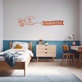Custom Name Airplane Wall Decal