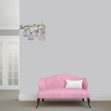 Birds Out Of Their Cages Printed Wall Decal 24" wide x 16" tall Sample Image