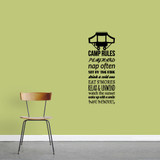 Camp Rules - Pop Up Camper Wall Decals Wall Stickers 18" wide x 48" tall Sample Image