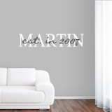 Custom Name With Year Wall Decals and Stickers