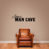 Custom Name Man Cave Wall Decal 48" wide x 14" tall Sample Image