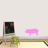 Pig Silhouette Wall Decal 24" wide x 12" tall Sample Image