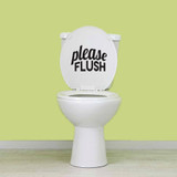 Please Flush Wall Decals 8" wide x 6" tall Sample Image