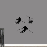 Skiing Set Wall Decals Small Sample Image