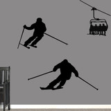 Skiing Set Wall Decals Large Sample Image