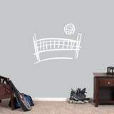 Volleyball Set Wall Decals 36" wide x 30" tall Sample Image