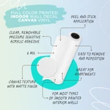 White and Yellow Flower Set Printed Peel and Stick Wall Decals