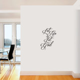 Let Go & Let God Wall Decals 17" wide x 24" tall Sample Image
