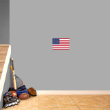 American Flag Printed Wall Decal 12" wide x 8" tall Sample Image
