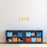 Custom Typewriter Name Wall Decal 24" wide x 10" tall Sample Image
