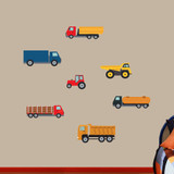 Work Trucks Printed Wall Decals Medium Sample Image