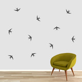Swallow Birds Wall Decal Small Sample Image