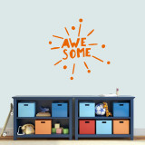 Awesome Burst Wall Decal 36" wide x 36" tall Sample Image