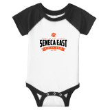 White / Black Seneca East Home Of The Tigers Unisex Infant Onesie Baseball Jersey T-Shirt