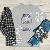 Custom Mason Jar Basic Unisex T-Shirt