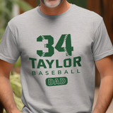 Custom Name Baseball Dad Adult Basic Unisex T-Shirt