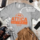 Custom Softball Dad Basic Unisex T-Shirt