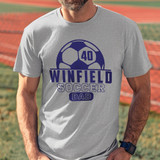 Custom Name Soccer Dad Adult Basic Unisex T-Shirt