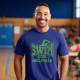 Custom Name Swim Dad Adult Basic Unisex T-Shirt