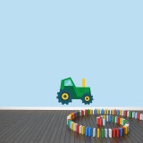 Tractor Printed Wall Decal 18" wide x 14" tall Green Sample Image