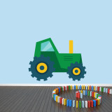 Tractor Printed Wall Decal 36" wide x 27" tall Green Sample Image