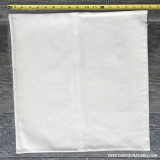 18" cotton pillow case. Natural color with hidden zipper closure.