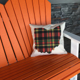 Fall Plaid Ohio Pillow