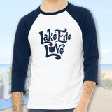 Lake Erie Love - Ohio Shores and Islands - Unisex 3/4-Sleeve Baseball Tee