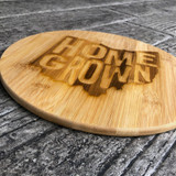 Homegrown Ohio Engraved Round Bamboo Cutting Board