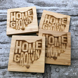 Set of 4 Homegrown Ohio Engraved Drink Coasters
