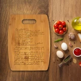 Custom Handwritten Recipe Engraved Bamboo Serving Paddle