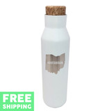 Simple Homegrown Ohio Engraved 20 oz. Stainless Bottle With Faux Cork Screw Top