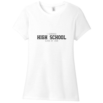 I Survived State of Hawaii Silhouette Womens Tee Shirt