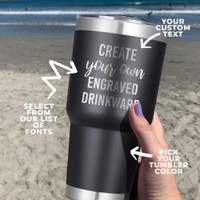 Create Your Own Custom Engraved 30 oz Stainless Steel Tumbler Personalized Drinkware with Bulk Discounts
