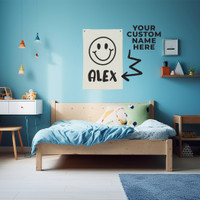Custom Name Smiley Face Canvas Banner Custom Name Smiley Face Canvas Banner