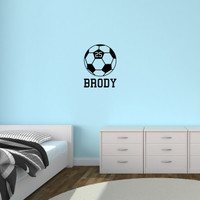 Custom Soccer Ball Wall Decal 18" wide x 24" tall Sample Image Custom Soccer Ball Wall Decal 18" wide x 24" tall Sample Image