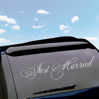 Just Married Wedding Decal