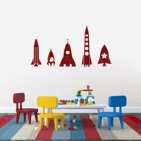 Rocket Ships Wall Decals Large Sample Image