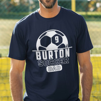 Custom Name Soccer Dad Adult Basic Unisex T-Shirt