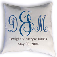 Fancy Monogram with Name pillow