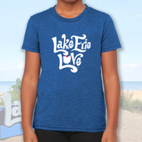 Lake Erie Love - Shores and Islands Ohio - Youth Heather True Royal Basic Unisex T-Shirt Lake Erie Love - Shores and Islands Ohio - Youth Heather True Royal Basic Unisex T-Shirt