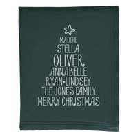Custom Family Names Christmas Tree Blanket Custom Family Names Christmas Tree Blanket