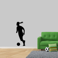 Soccer Girl Wall Decal Soccer Girl Wall Decal