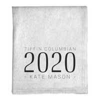 Custom Graduation Year School and Name Fleece Sweatshirt Blanket