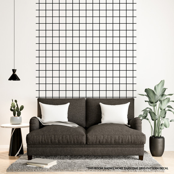 Grid Pattern Wall Decal