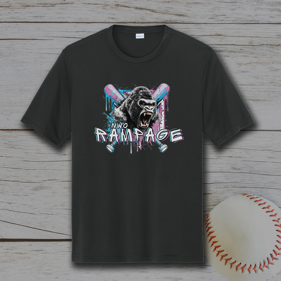 NWO Rampage Adult Unisex Sport-Tek® PosiCharge® Competitor™ Tee - Black