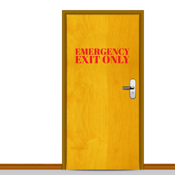 Emergency Exit Only Wall Decals and Stickers